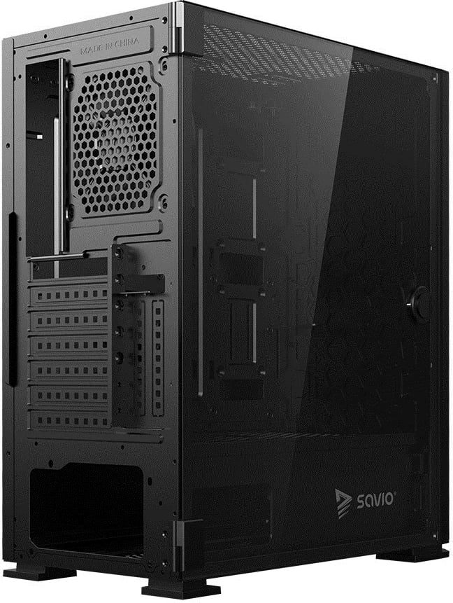 Kasë kompjuteri SAVIO Shadow X2, Mesh/Glass, E zezë