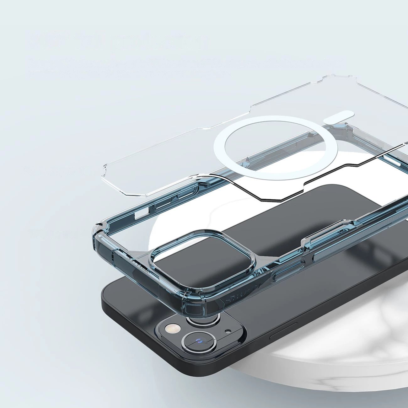 Mbështjellës Nillkin Nature Pro për iPhone 14 Plus, MagSafe, Transparent/Blé