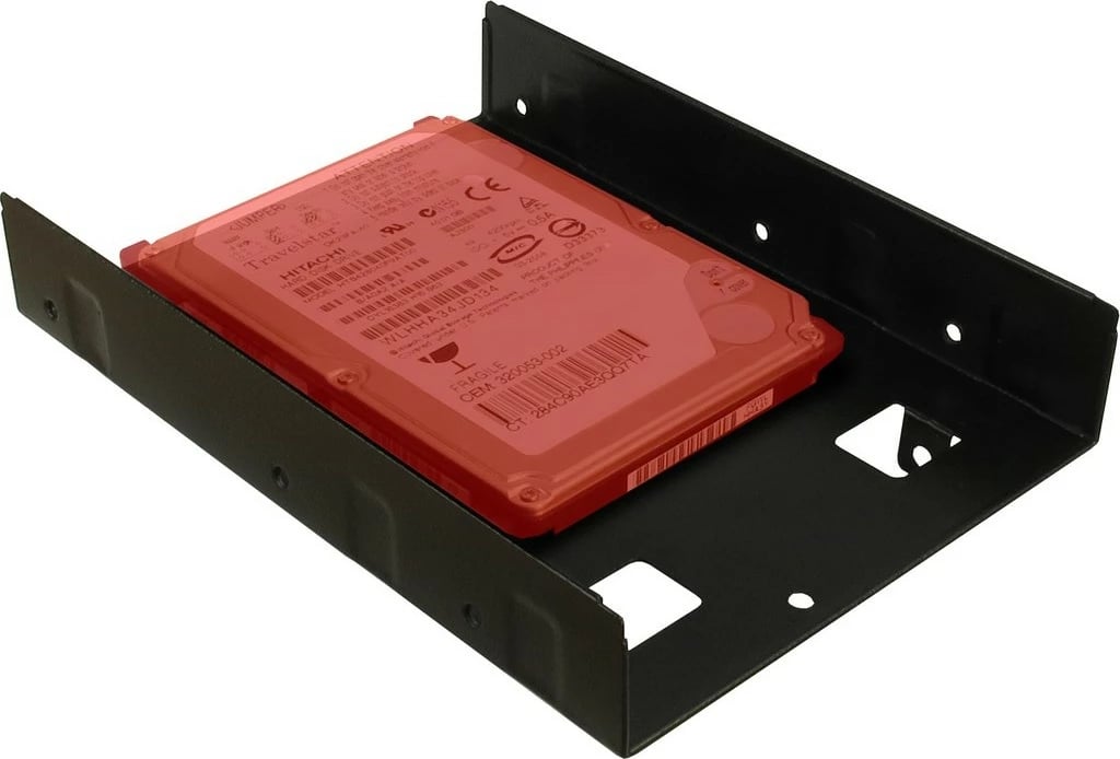 Kasë Inter-Tech 88885232, 2x 2.5", Panel Bezel, 2.5", E zezë, Çelik, 35 mm