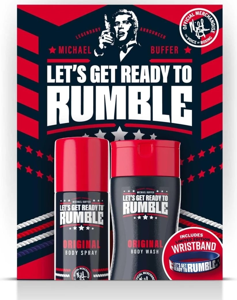 Set deodorant trupor dhe xhel dushi Rumble Men Original për meshkuj, 150ml + 250ml