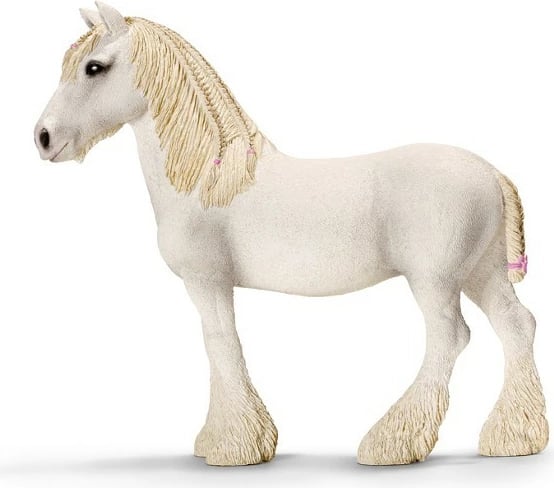 Figurë lodër Schleich Shire Breed Mare, 13.5 x 13 x 5 cm, e bardhë