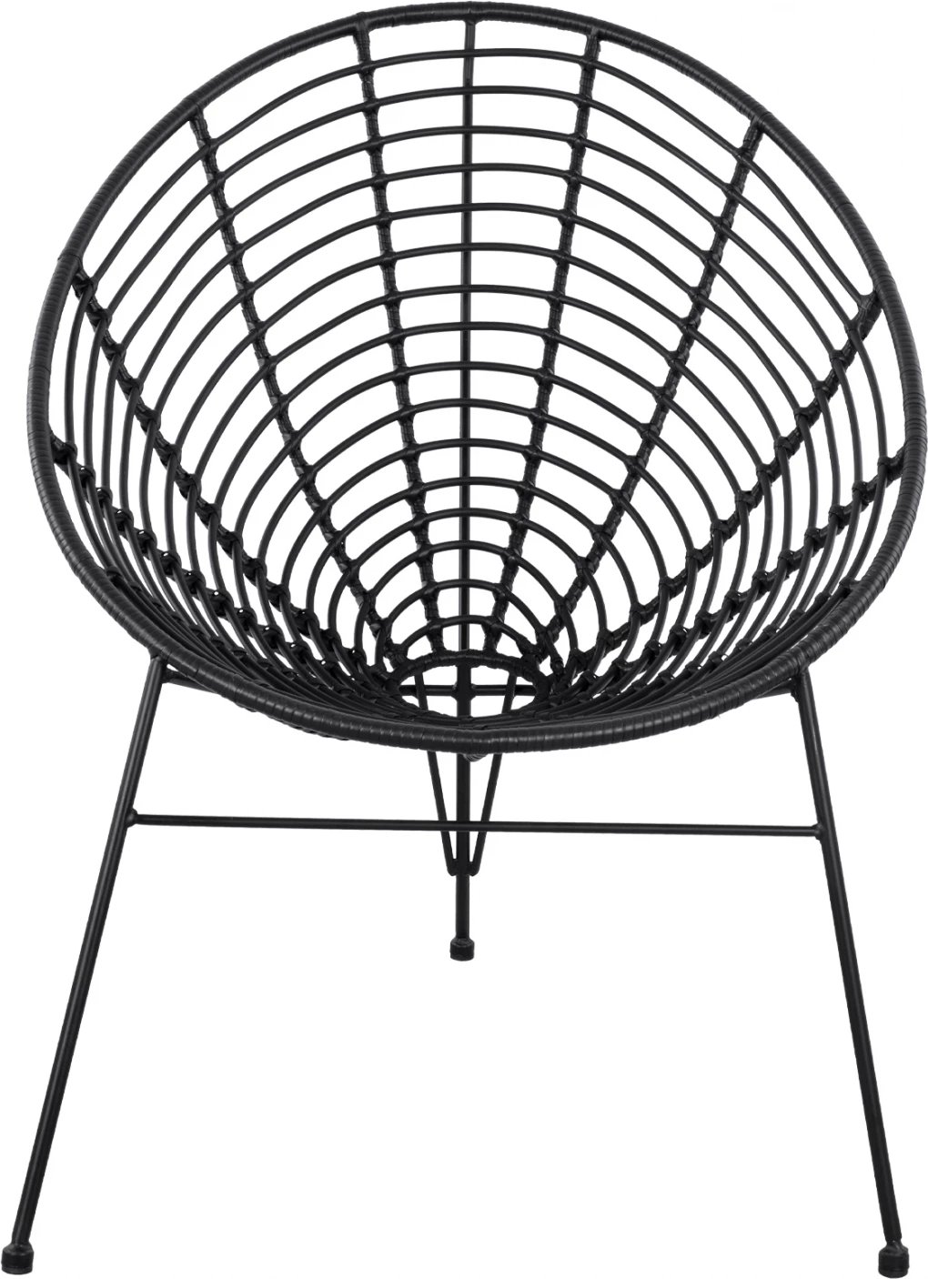 Karrige ALLEGRA, tipi fole, metalike, thurje, ngjyrë e zezë, 73x83x86 cm