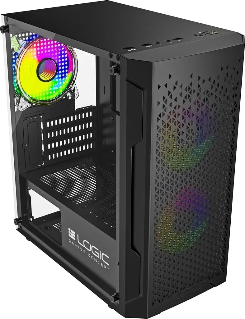 Kasë LOGIC ARAMIS ARGB Mini USB 3.0, e zeza