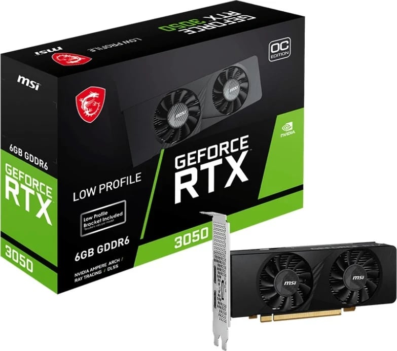 Kartë Grafike MSI GEFORCE RTX 3050 LP 6G OC, NVIDIA 6 GB GDDR6