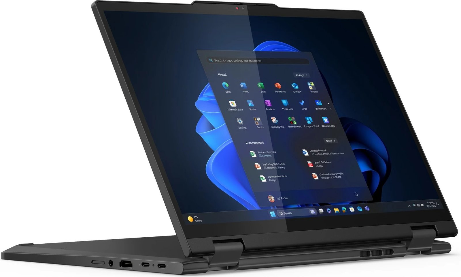 Laptop Lenovo ThinkPad T14s 2-in-1 G1, 16GB RAM, 512GB SSD, Windows 11 Pro, e zezë