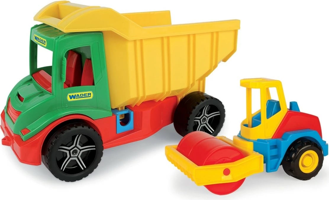 Set lodrash kamion dhe roller Wader 32242, plastikë, shumëngjyrëshe