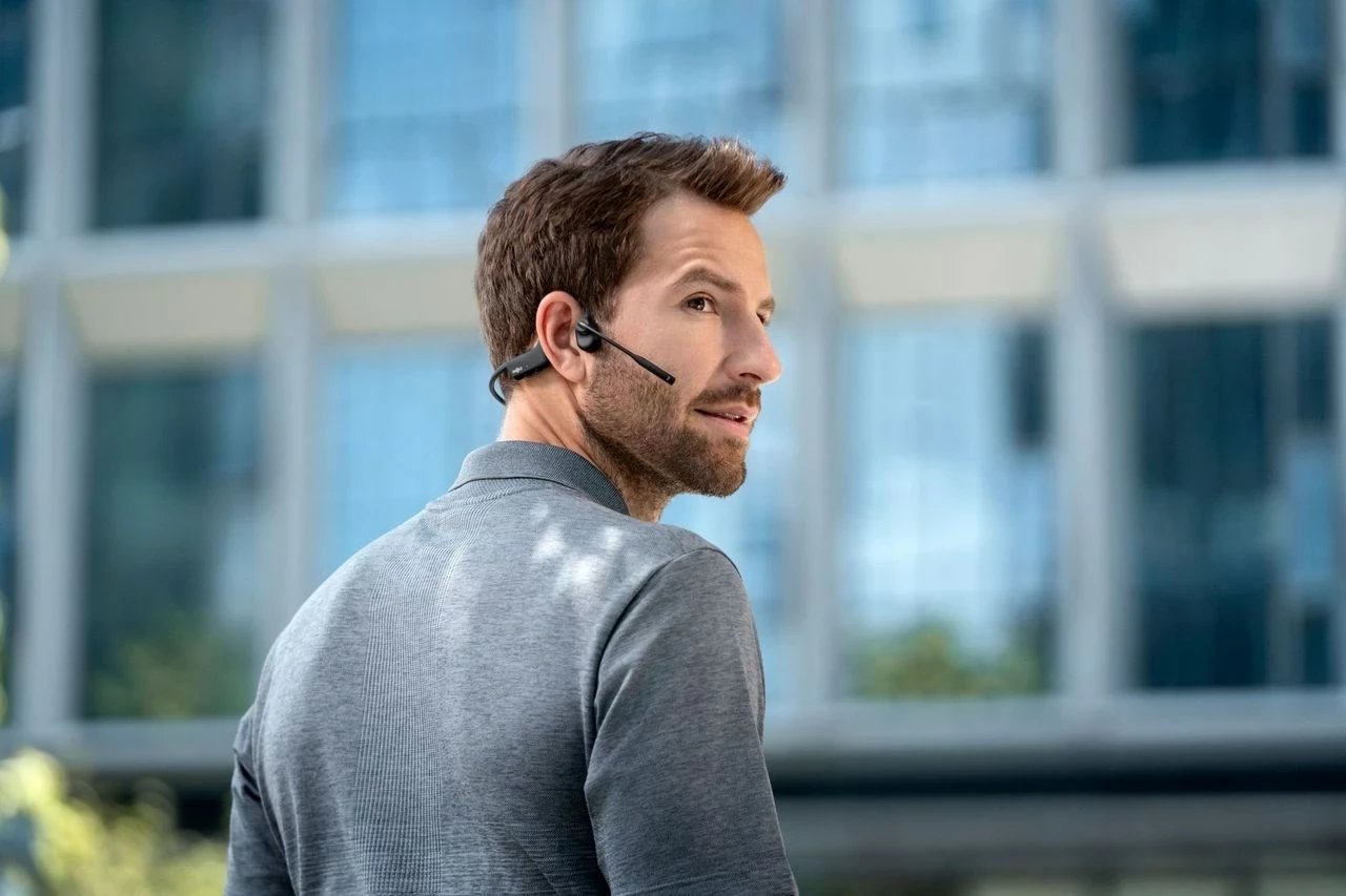 Kufje SHOKZ OpenComm2 2025 Upgrade, Bluetooth, Wireless, me mikrofon Boom, Zezë