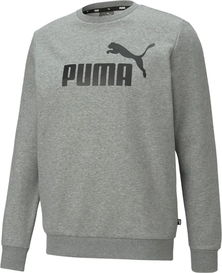Duks Puma ESS Big Logo Crew FL për meshkuj, Gri | L