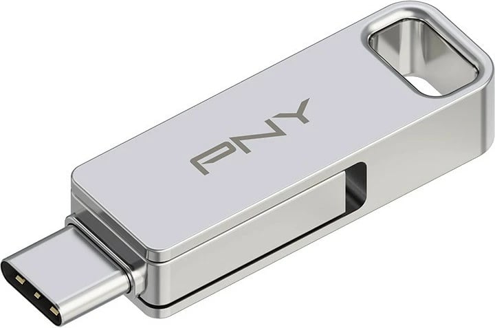 Pendrive PNY DUO LINK P-FDI128DULINKTYC-GE, 128GB, USB 3.2, Argjend