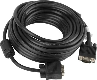 Kabllo VGA Lanberg CA-VGAC-10CC-0100-B, 10 m, e zezë