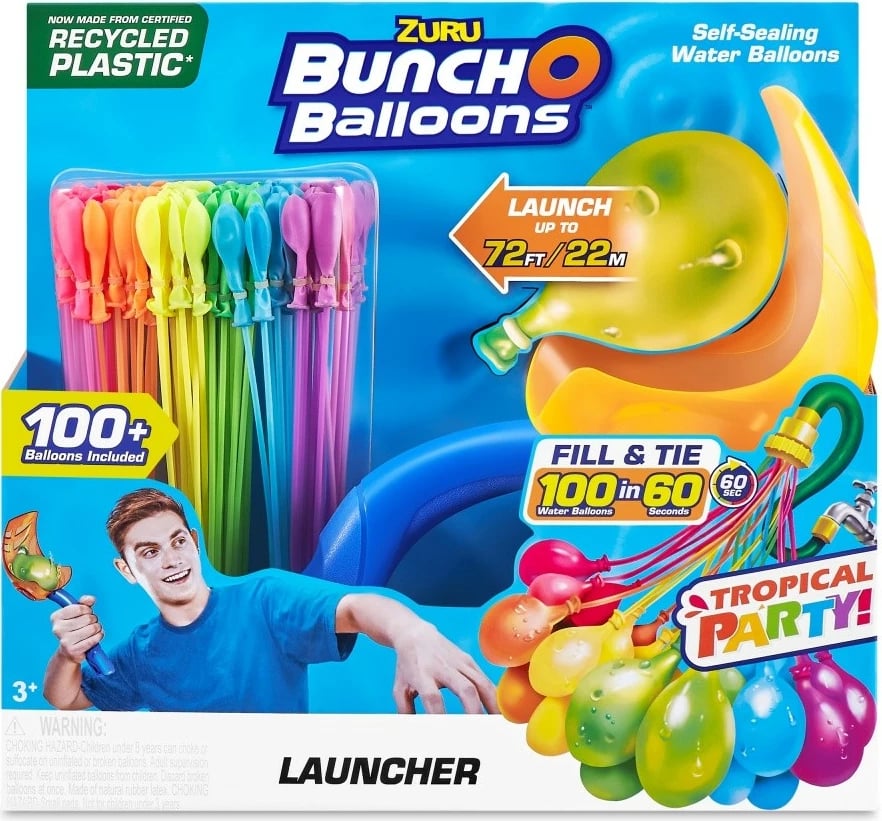 Set balona uji me hedhëse ZURU Bunch O Balloons 56490, mbi 100 copë, shumëngjyrëshe