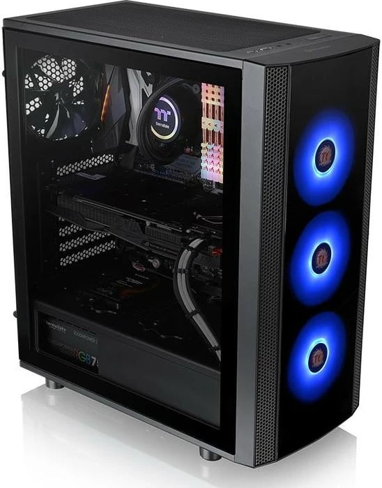 Kasë Thermaltake Versa J25 TG RGB, Midi Tower, xham i temperuar, e zezë