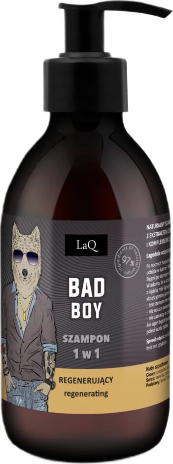 Shampon për burra LaQ Bad Boy Regenerating Shampoo 1w1, 300ml