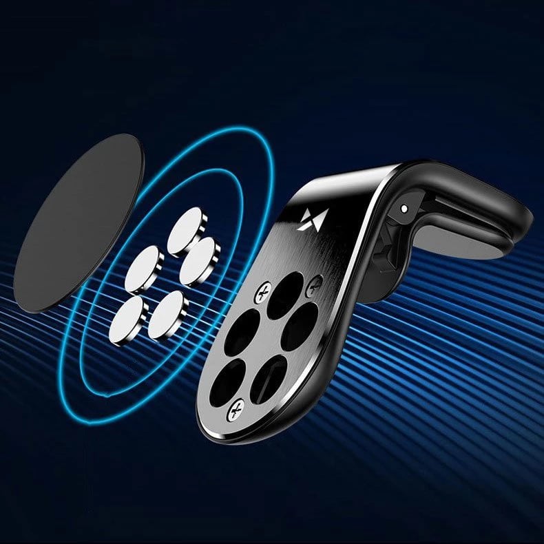 Mbajtës magnetik për celular Wozinsky WCH-02 për grilë ventilimi, i zi