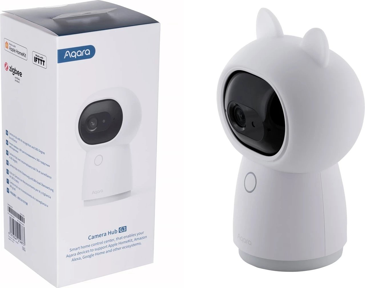 Kamerë Xiaomi AQARA G3, Gateway Hub Zigbee 3.0, e bardhë