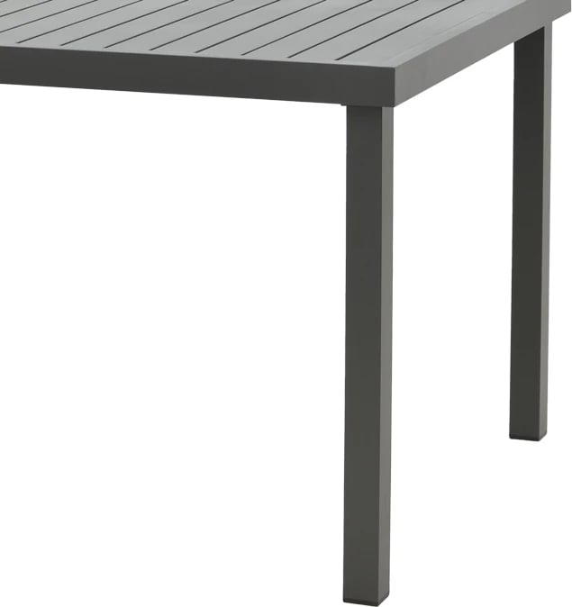 Set tavoline me karrige Naoki-Kliton A, metal i zi, alumin antracit, 150x80x74cm, 7 pjesë
