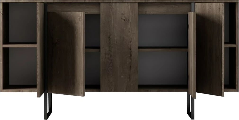 Konsolë Hanah Home Luxe, ngjyrë arre dhe e zezë