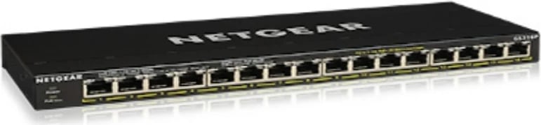Switch NETGEAR GS316P, 16 porta Gigabit, PoE+, i zi