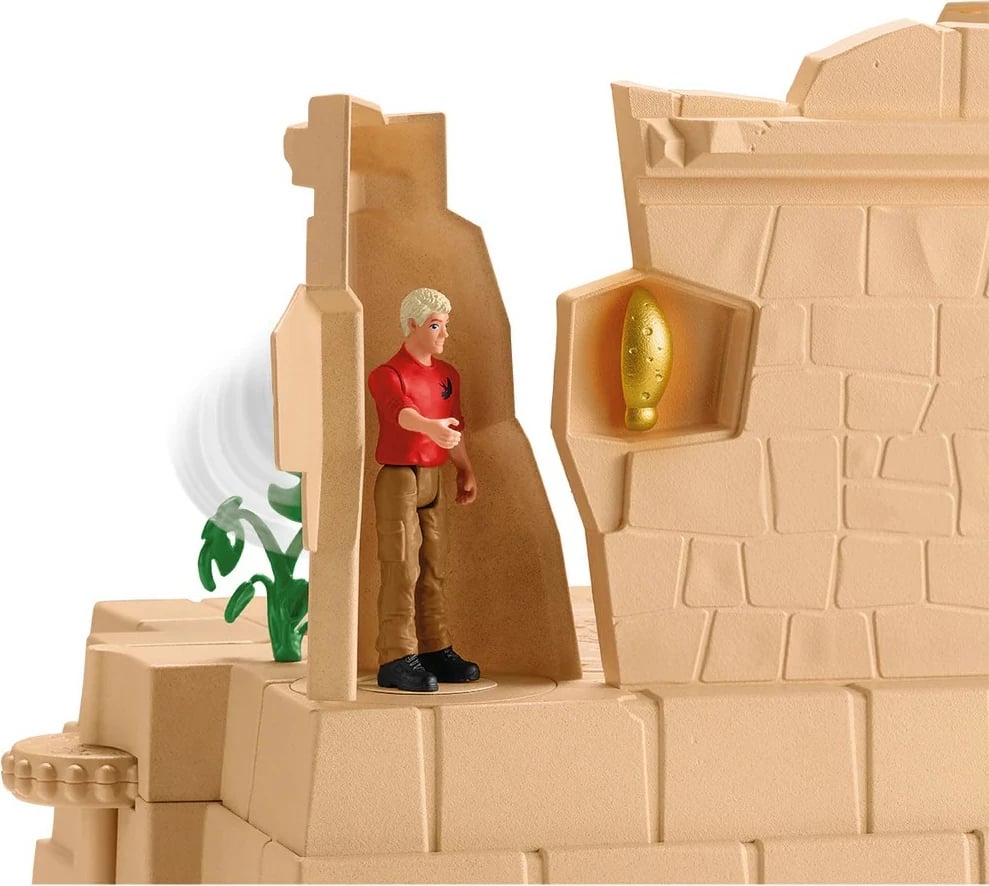 Set lodrash Schleich Dinosaur Expedition Playset, 42657, me figurë Monolofosaurus dhe tempull, për fëmijë