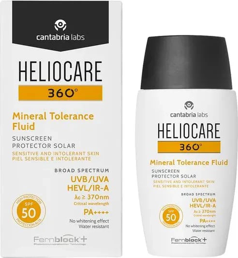 Krem mbrojtës dielli Heliocare 360º Mineral Tolerance Fluid, 50ml