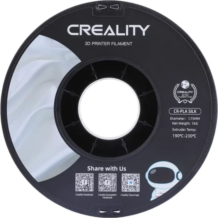 Filament PLA mëndafshtë Creality CR-Silk, 1.75 mm, 1 kg, ari