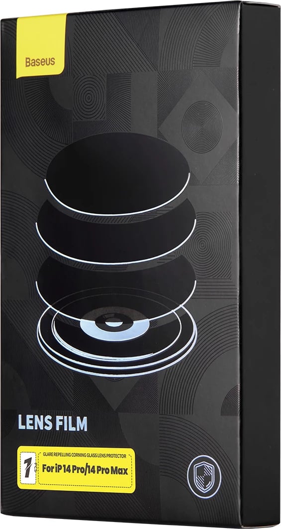 Xham i temperuar për kamerë Baseus, për iPhone 14 Pro / 14 Pro Max, transparent, me set montimi