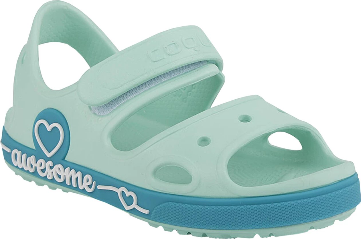 Sandale për fëmijë Coqui, mint-turquoise