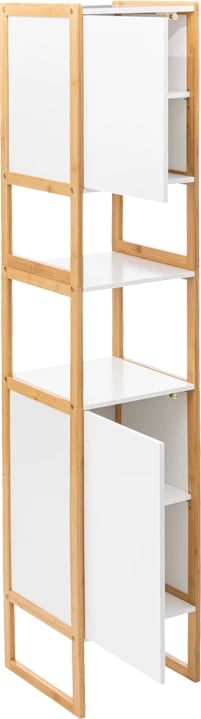 Kabinet kolonë për mur Derfen, ngjyrë bardhë-natyrale, 33x33x170cm