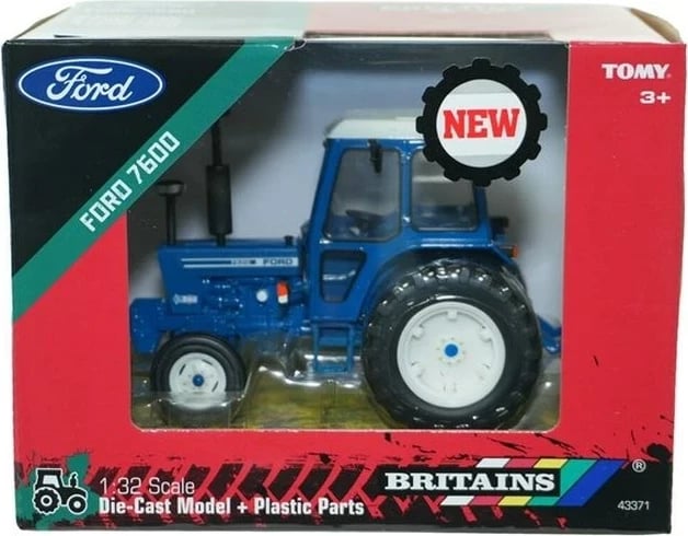 Traktor lodër TOMY Britains Ford 7600, model 1:32, blu