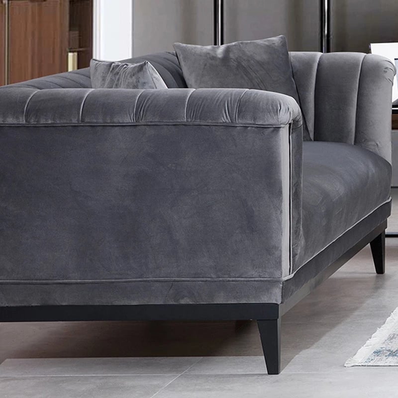 Divan dy vendësh PWF-0541 kadife anthracite 190x89x79cm