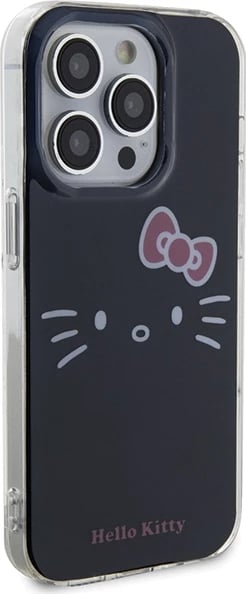 Mbështjellës Hello Kitty IML Kitty Face për iPhone 13 Pro Max, i zi