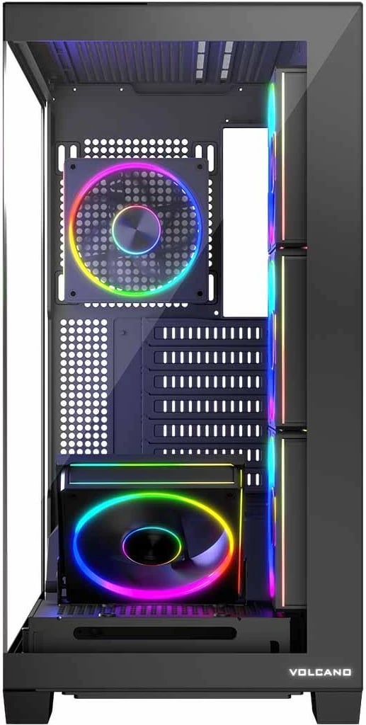 Kasë MODECOM STELLAR 5F ARGB, Midi Tower, me 5 ventilatorë ARGB, e zezë