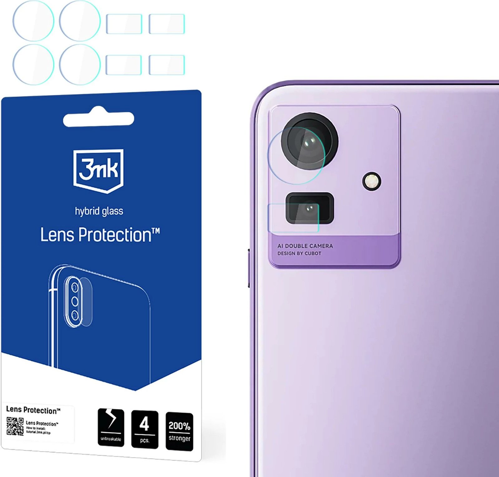 Mbrojtës kamere 3mk Protection për Cubot Note 50, xham hibrid