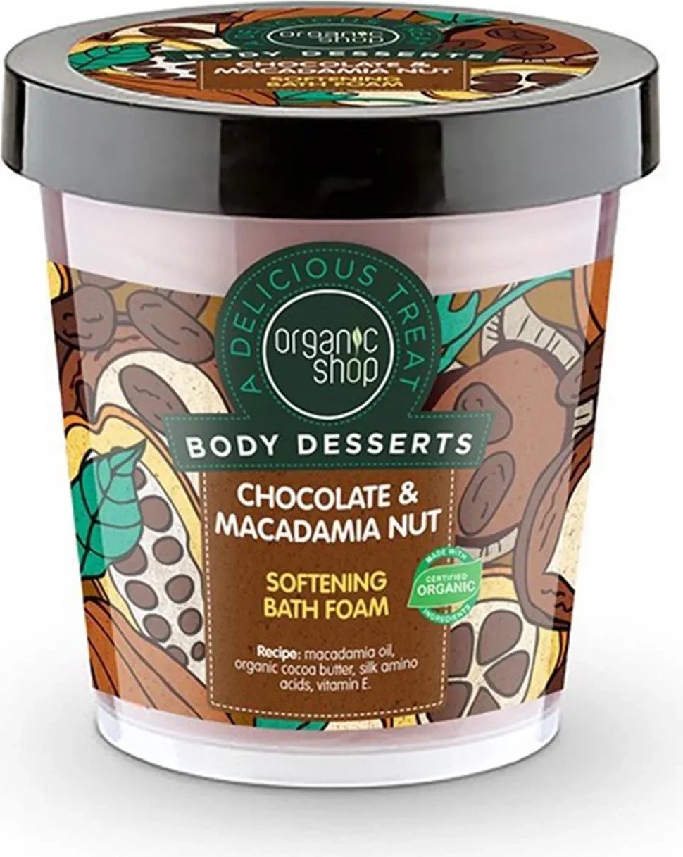 Shkumë për banjë uniseks Organic Shop Body Deserts Chocolate & Macadamia Nut 450ml