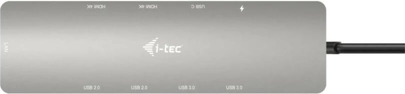 Docking station I-Tec USB-C Metal Nano, 2x HDMI, Power Delivery 100W, argjendtë