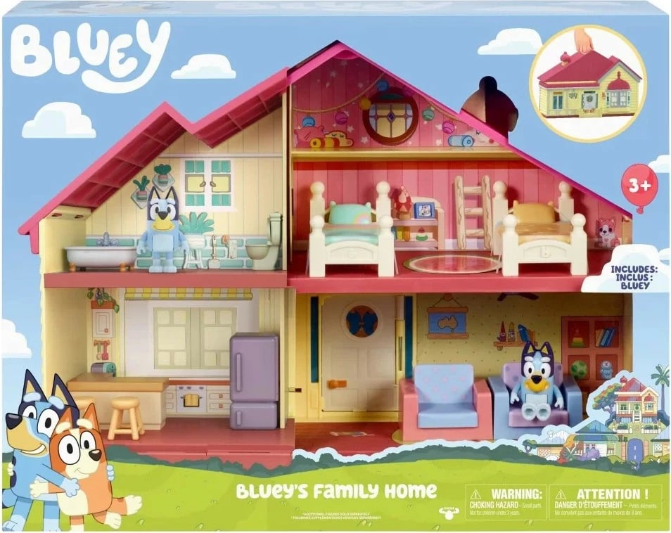 Set lodrash, Bluey, BLU13024, shtëpi familjare me figurë Bluey, plastikë, set