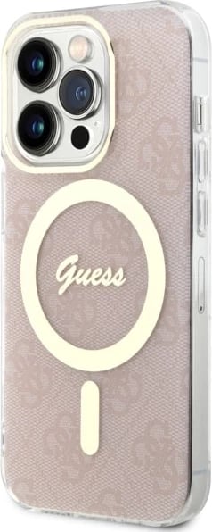Mbështjellës Guess 4G MagSafe për iPhone 14 Pro 6.1", Rozë