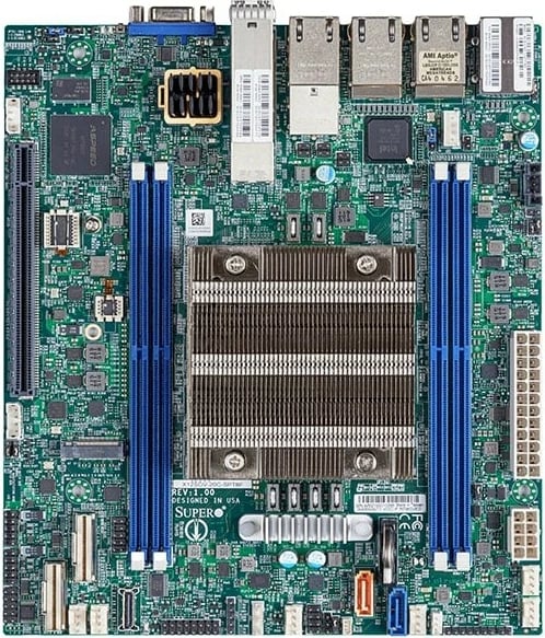 Barebone server Super Micro 1U, Intel Xeon, 2x800W, 2x2.5" SATA, argjend