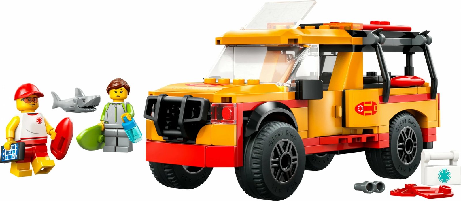 Set ndërtimi LEGO City 60453 Lifeguard Truck, 214 pjesë, multikolor