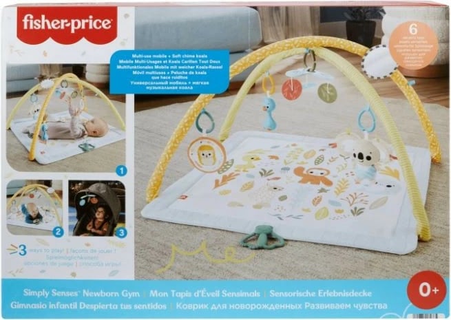 Tapet sensorik për foshnje Fisher Price HRB15, shumëngjyrësh, me 6 lodra