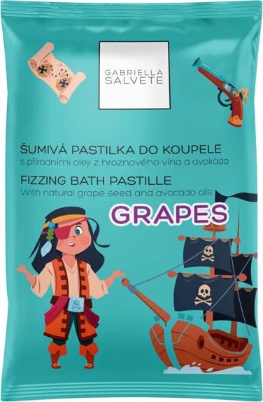 Pastil për banjë për femra Gabriella Salvete Fizzing Bath Pastille rrush 40g