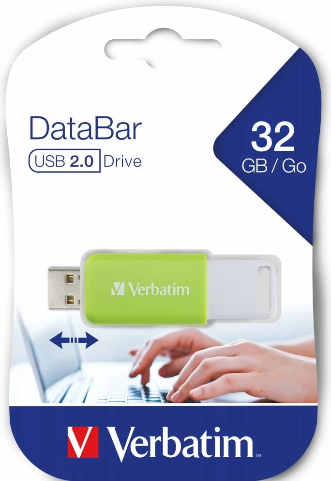 USB Verbatim DataBar 32 GB, USB Type-A, 2.0, Gjelbër