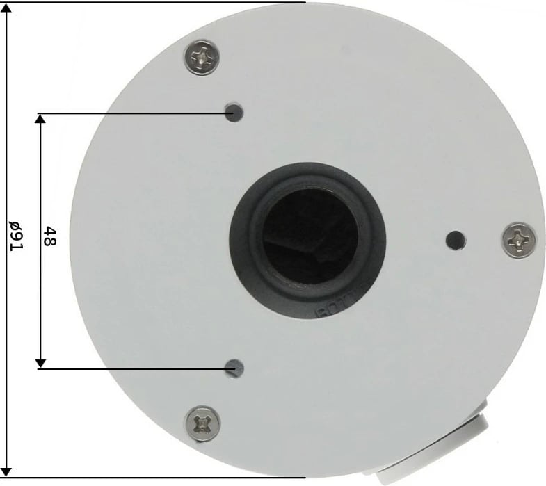 Adapter Dahua PFA134 për kamera dome, alumini, bardhë