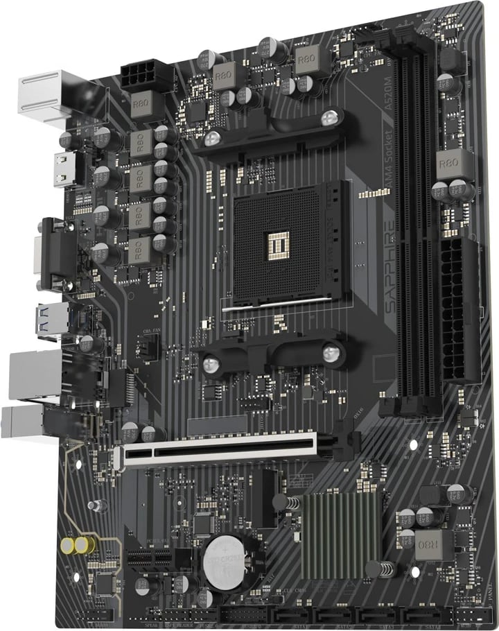 Pllakë amë Sapphire A520M-E, Socket AM4, micro ATX, e zezë