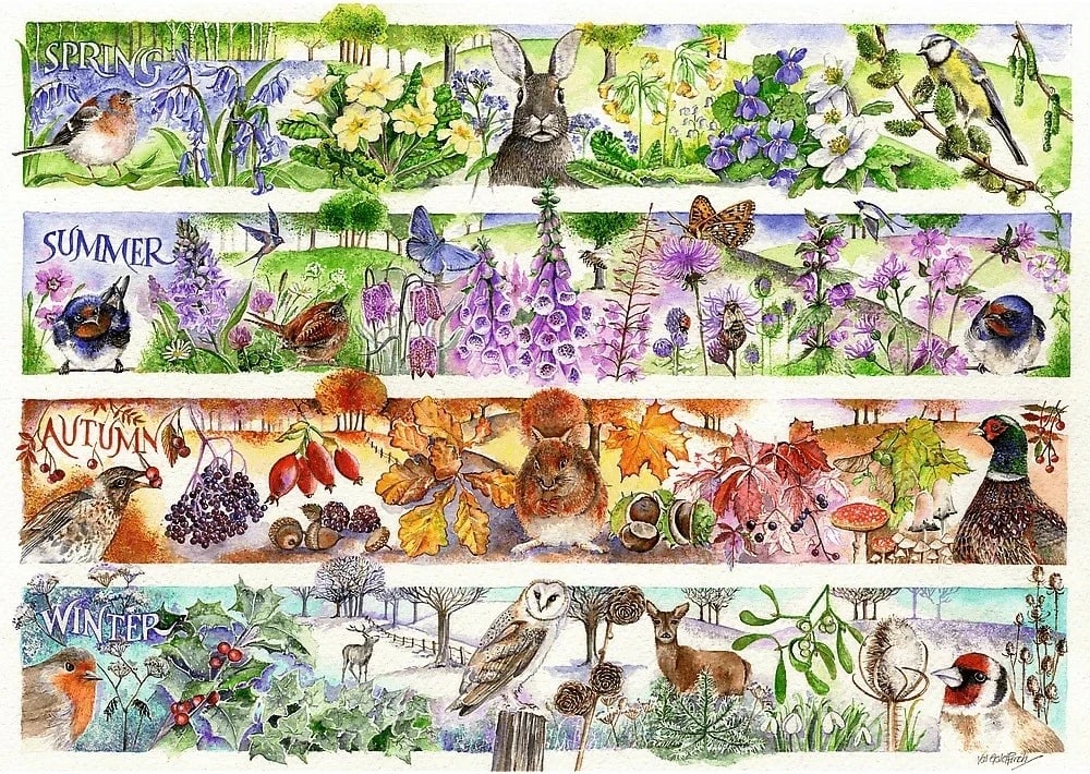 Puzzle Trefl 1000 pjesë Four Seasons, karton, 68.3x48cm