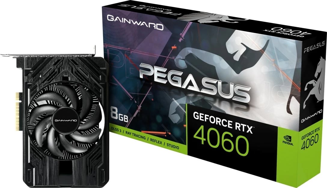 Kartelë grafike Gainward GeForce RTX 4060 Pegasus, 8 GB GDDR6, e zezë