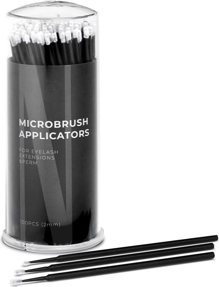 Aplikatorë për qerpikë Nanolash Microbrush 2mm për femra 100 copë