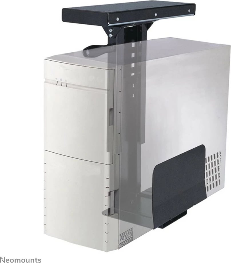 Mbajtës për kasë Newstar CPU-D250BLACK, montim në tavolinë, çelik, 30 kg, i zi