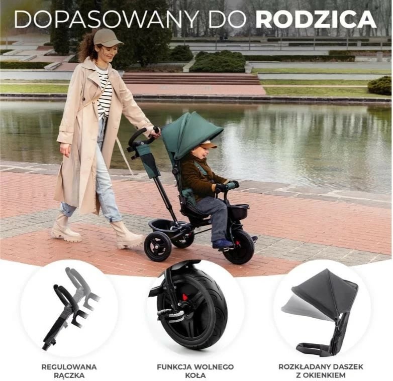 Biçikletë tre-rrotëshe Kinderkraft AVEO KRAVEO00PNK0000 për vajza, Rozë