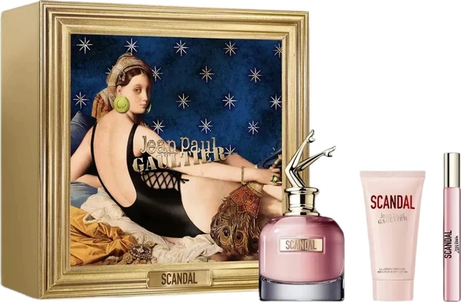 Set Eau de Parfum për femra Jean Paul Gaultier Scandal 80ml + 10ml + balsam trupi 75ml